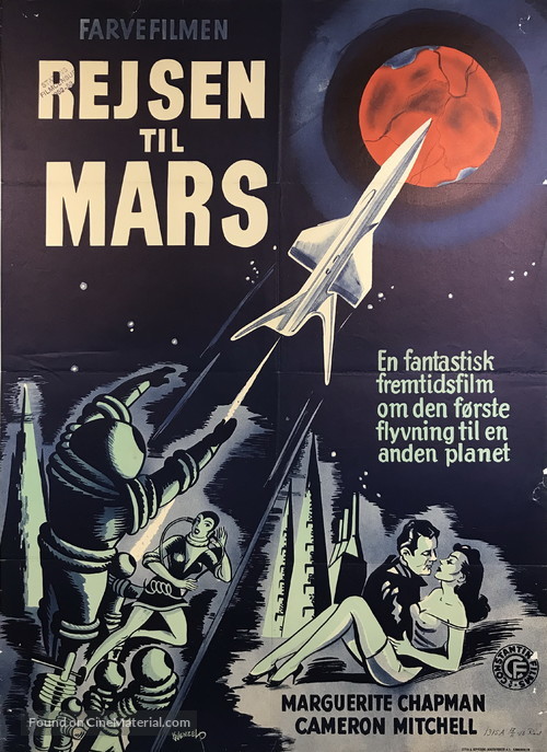 Flight to Mars - Danish Movie Poster