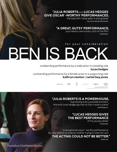 Ben Is Back - For your consideration movie poster