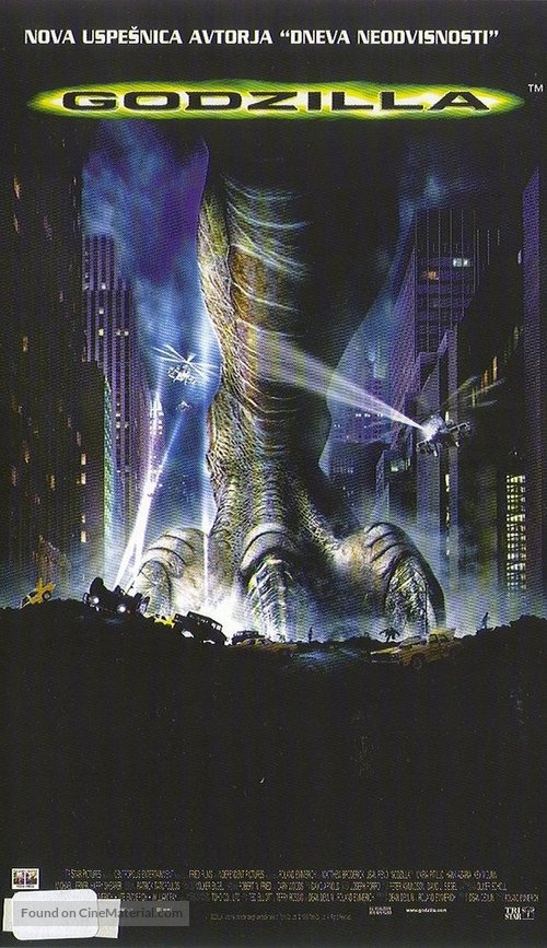 Godzilla - Slovenian VHS movie cover