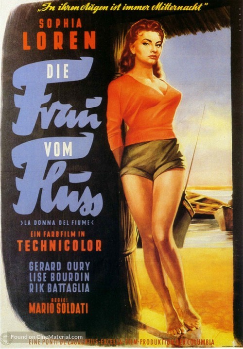 La donna del fiume - German Movie Poster