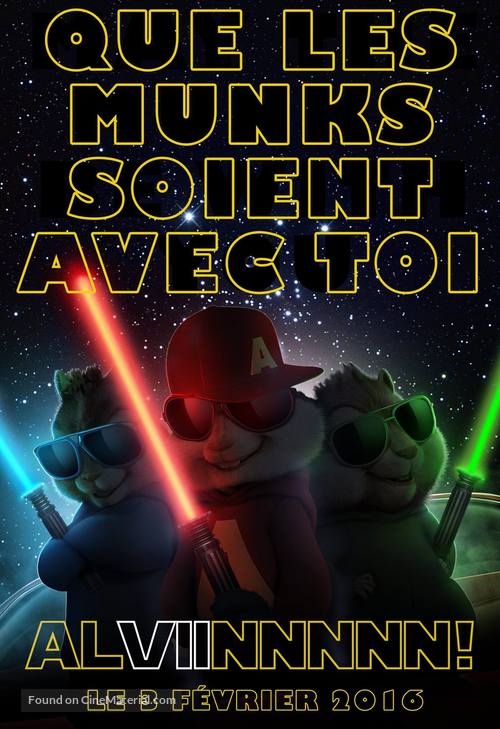 Alvin and the Chipmunks: The Road Chip - French Movie Poster