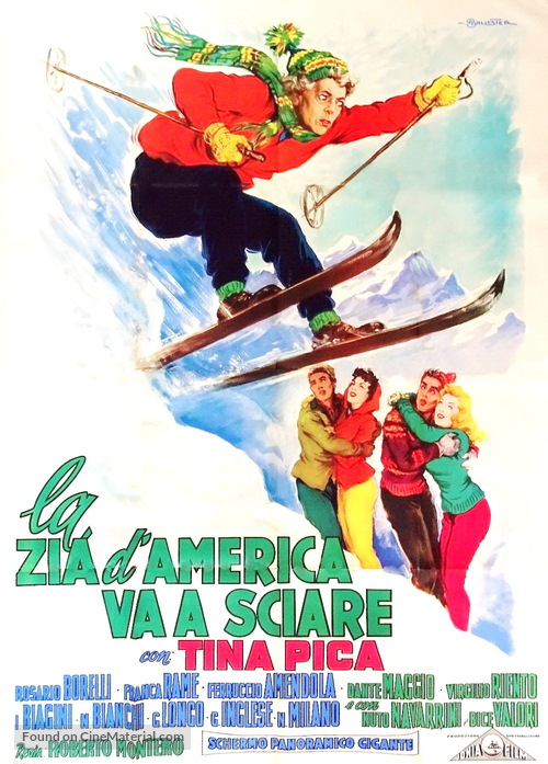 Zia d&#039;America va a sciare, La - Italian Movie Poster