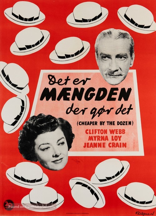 Cheaper by the Dozen - Danish Movie Poster