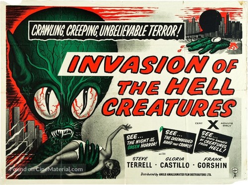 Invasion of the Saucer Men - British Movie Poster