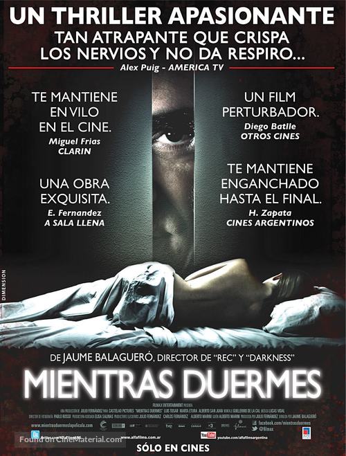 Mientras duermes - Argentinian Movie Poster