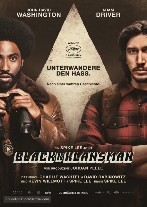 BlacKkKlansman - German Movie Poster