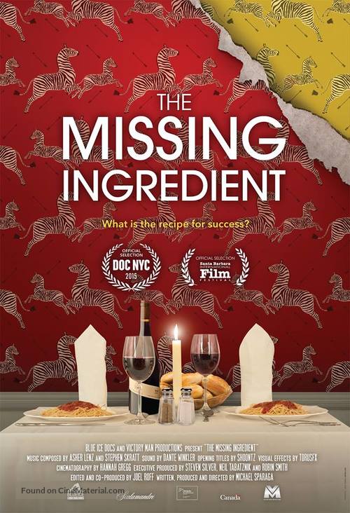 The Missing Ingredient - Canadian Movie Poster