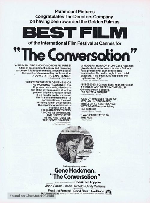 The Conversation - Movie Poster