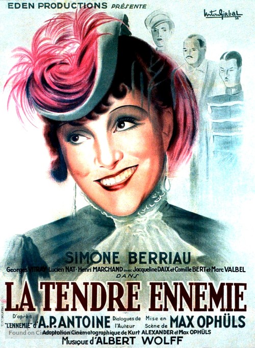 La tendre ennemie - French Movie Poster