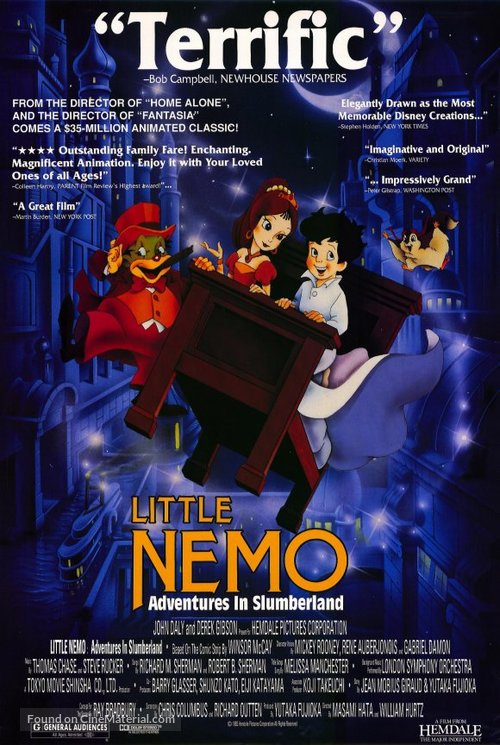 Little Nemo: Adventures in Slumberland - Video release movie poster