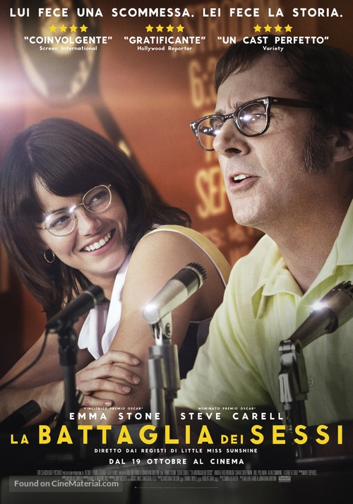 Battle of the Sexes - Italian Movie Poster