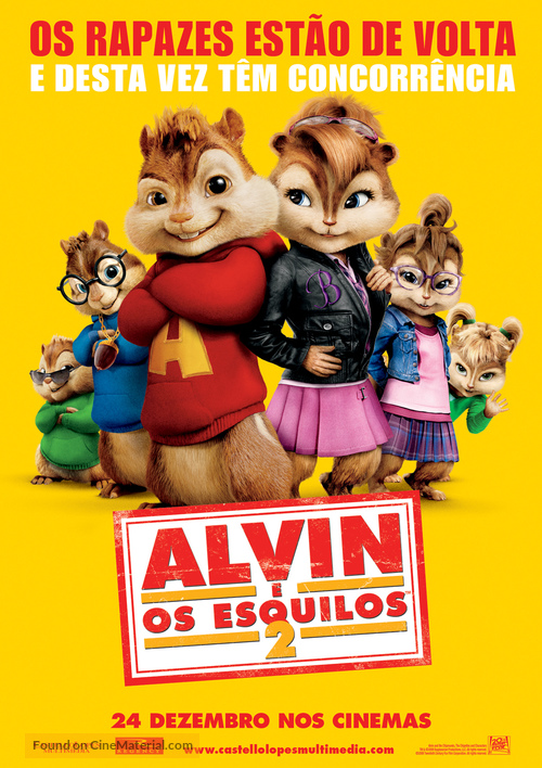 Alvin and the Chipmunks: The Squeakquel - Portuguese Movie Poster