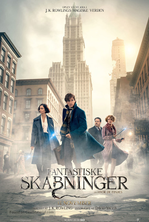 Fantastic Beasts and Where to Find Them - Danish Movie Poster