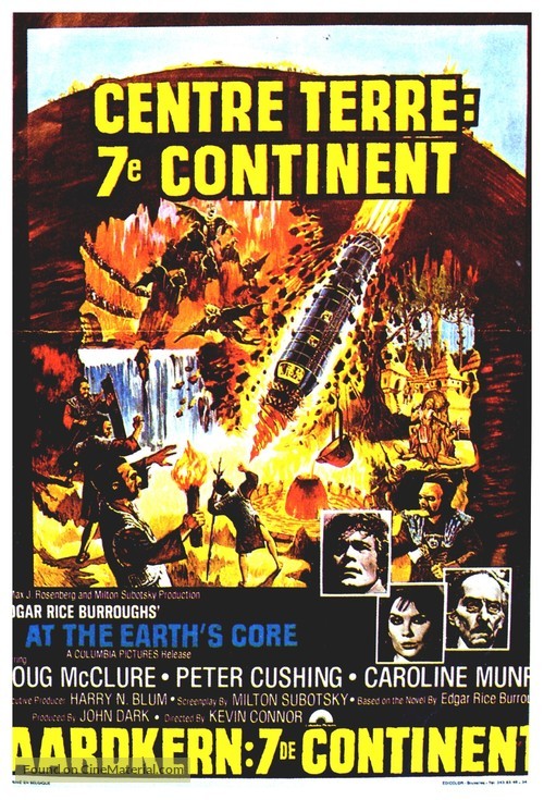At the Earth&#039;s Core - Belgian Movie Poster