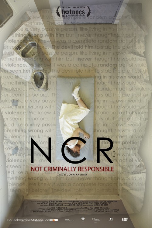 NCR: Not Criminally Responsible - Canadian Movie Poster