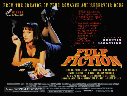 Pulp Fiction - British Theatrical movie poster