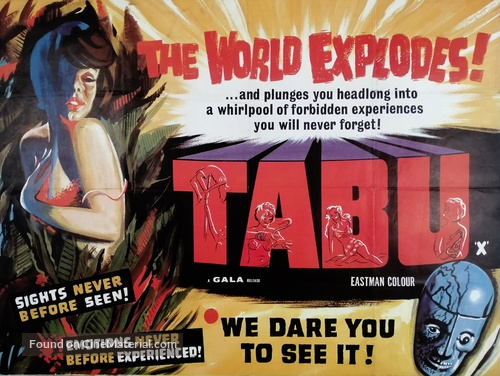 I tab&ugrave; - British Movie Poster