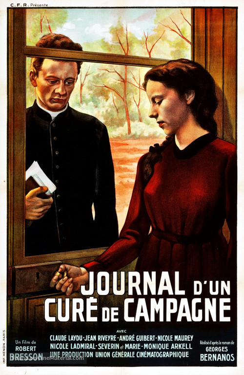 Journal d&#039;un cur&eacute; de campagne - French Movie Poster