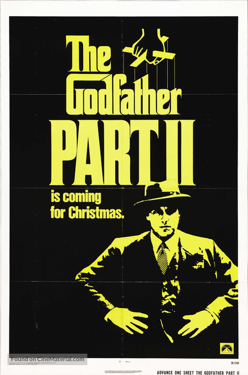 The Godfather: Part II - Advance movie poster