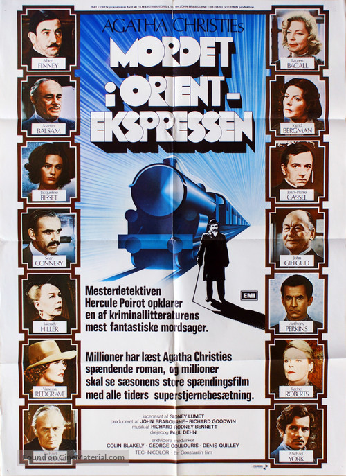 Murder on the Orient Express - Danish Movie Poster