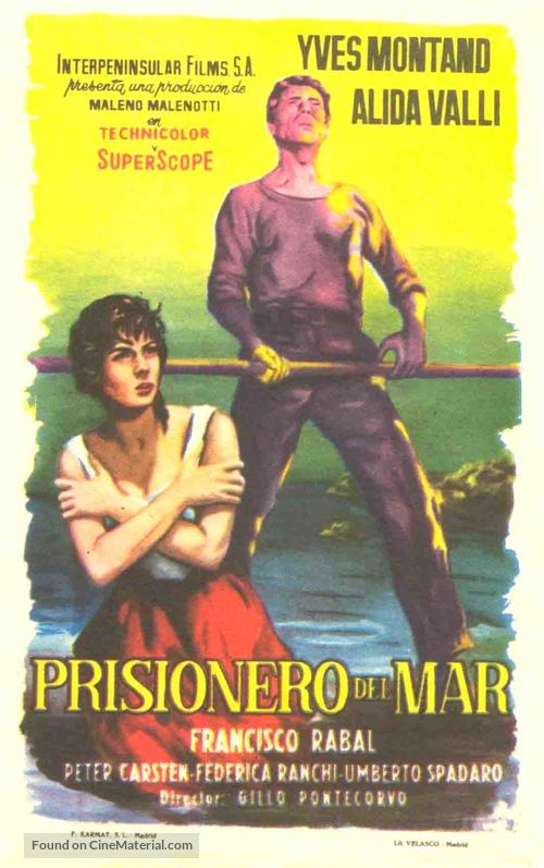 La grande strada azzurra - Spanish Movie Poster