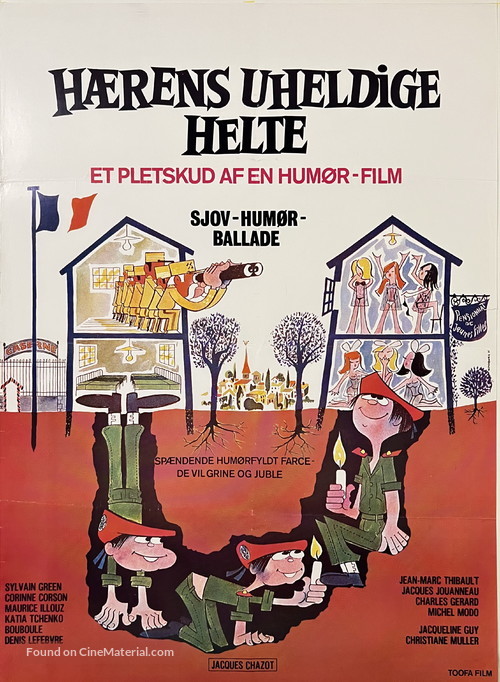 Les bidasses au pensionnat - Danish Movie Poster