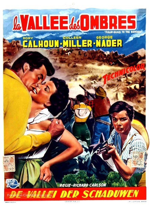 Four Guns to the Border - Belgian Movie Poster