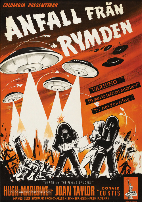Earth vs. the Flying Saucers - Swedish Movie Poster