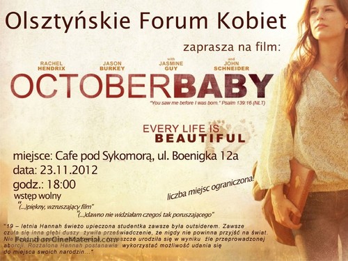 October Baby - Polish Movie Poster