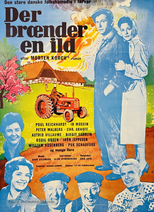 Der br&aelig;nder en ild - Danish Movie Poster