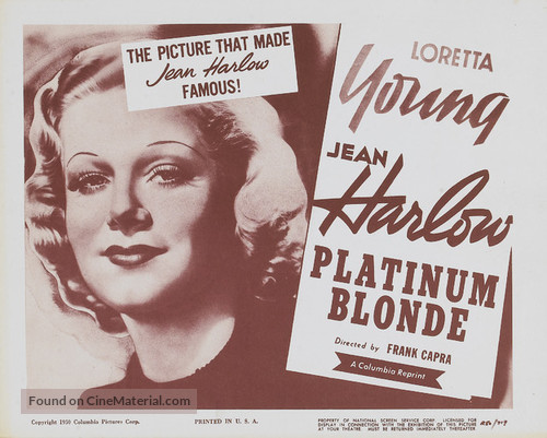 Platinum Blonde - Re-release movie poster