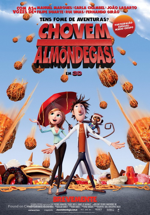 Cloudy with a Chance of Meatballs - Portuguese Movie Poster