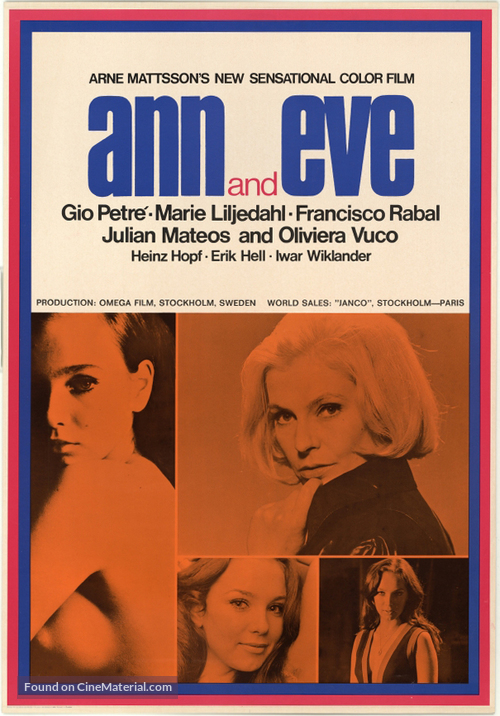 Ann och Eve - de erotiska - Swedish Movie Poster