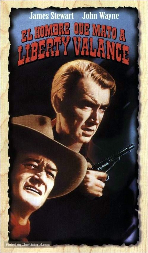 The Man Who Shot Liberty Valance - Spanish VHS movie cover