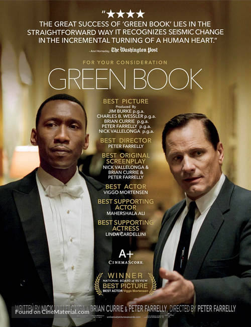 Green Book - For your consideration movie poster