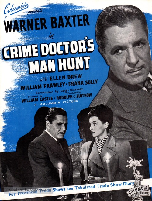Crime Doctor&#039;s Man Hunt - British Movie Poster