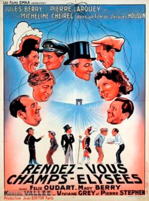 Rendez-vous Champs-Elys&eacute;es - French Movie Poster