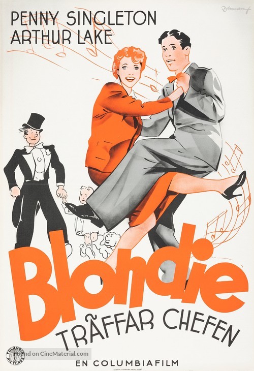 Blondie Meets the Boss - Swedish Movie Poster