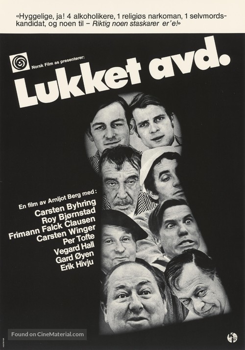 Lukket avdeling - Norwegian Movie Poster