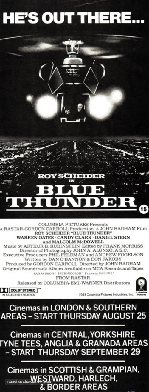 Blue Thunder - British Movie Poster