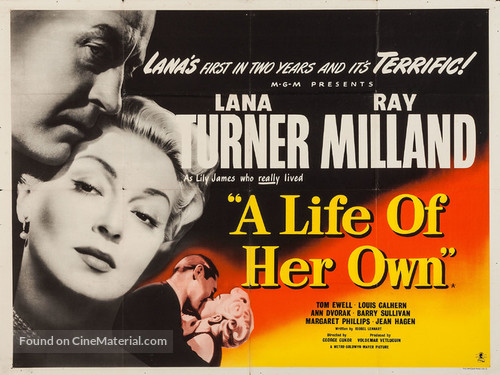 A Life of Her Own - British Movie Poster