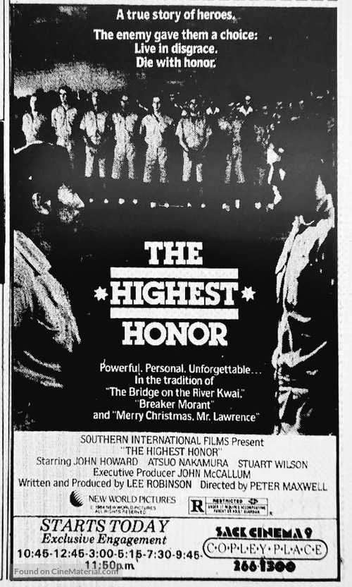 The Highest Honor - poster