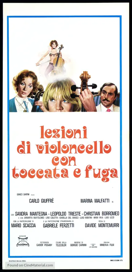 Lezioni Di Violoncello Con Toccata E Fuga 1976 Italian Movie Poster