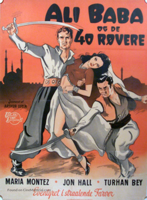 Ali Baba and the Forty Thieves - Danish Movie Poster