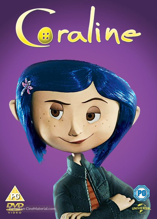Coraline 2009 British Movie Cover