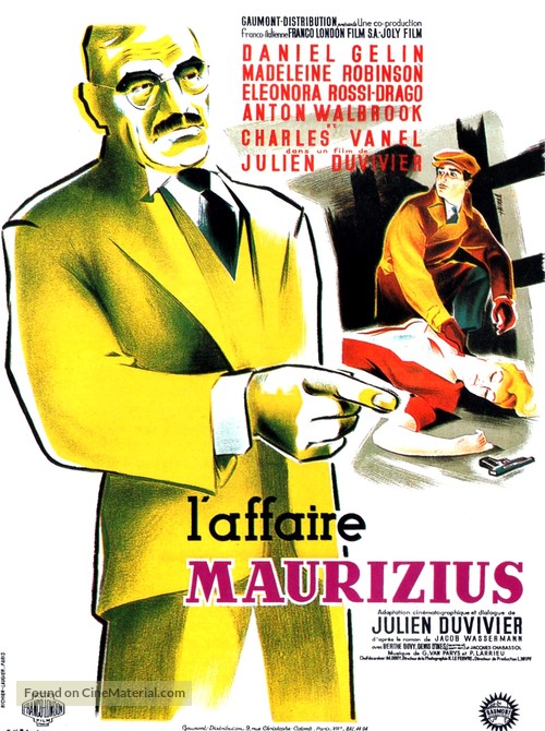 Affaire Maurizius, L' - French Movie Poster