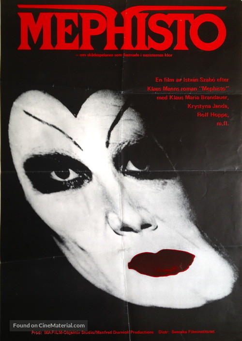 Mephisto - Swedish Movie Poster