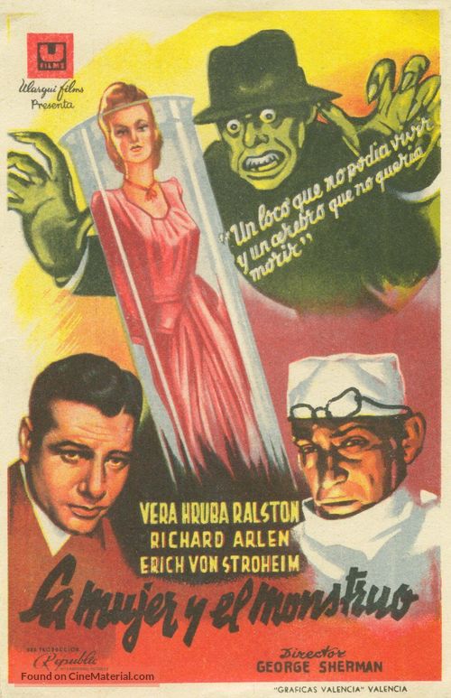 The Lady and the Monster - Spanish Movie Poster