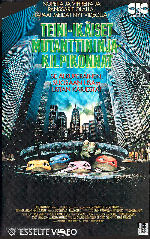 Teenage Mutant Ninja Turtles - Finnish VHS movie cover