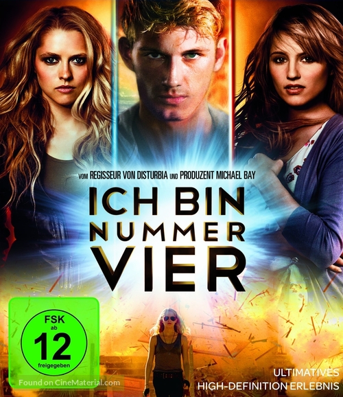 I Am Number Four - German Blu-Ray movie cover